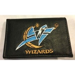 Washington Wizards Wallet Tri Fold Genuine Leather BLK NBA Officially Licensed